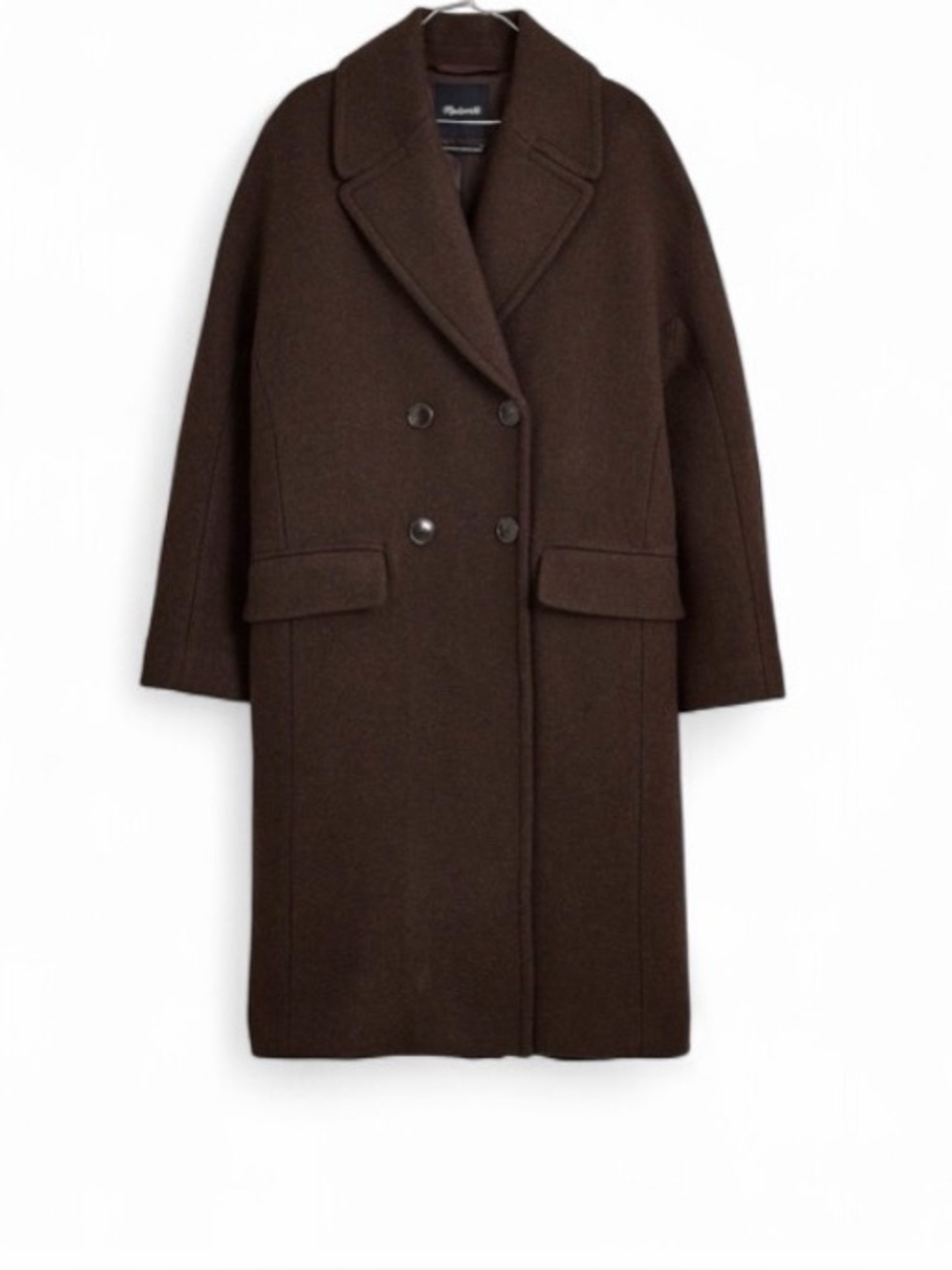 Madewell Double-Breasted Trench Coat in Dark Brown